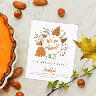 Papier Nous avons déménagé Grateful Thanksgiving Wreath N