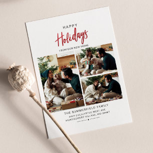 Papier Nous avons déménagé Noël Famille Photo Collage Vac