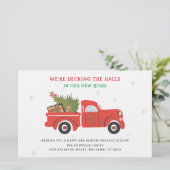 Papier Nous avons déménagé Noël vacances Faire-part de dé (Debout devant)