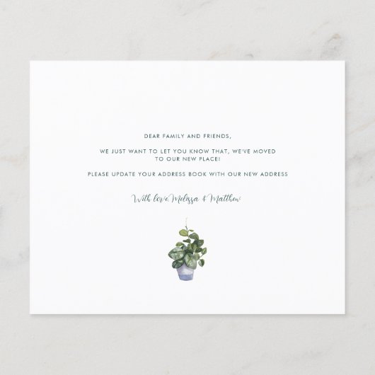Papier Nous avons déplacé Chic Boho Moving Faire-part (Dos)