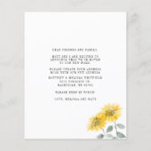 Papier Nous avons déplacé le Faire-part de tournesol (Dos)