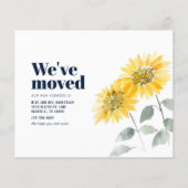 Papier Nous avons déplacé le tournesol floral Faire-part (Devant)