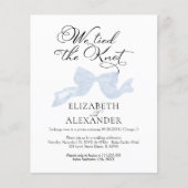 Papier Nous Avons Fait Le noeud | Blue Bow Mariage Elopem (Devant)