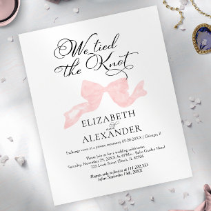 Papier Nous Avons Fait Le noeud   Elopement de Mariage de