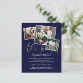 Papier Nous Avons Lié Les Invitations Du Mariage De Noeud (Debout devant)