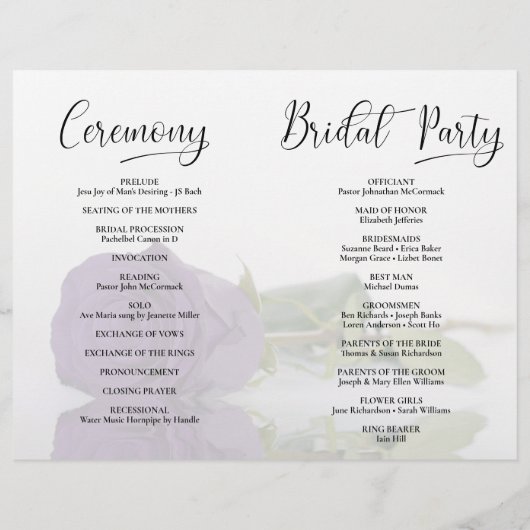 Papier Nous faisons Amethyst Purple Rose & Photo Wedding (Dos)