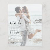 Papier Nous faisons Mariage Photo Invitation (Devant)