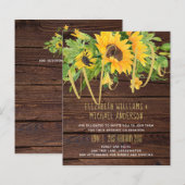 Papier NOUS FAISONS Rustic Sunflower Wood Boho Wedding In (Devant / Derrière)