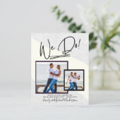 Papier Nous le faisons ! Invitations de fête de fiançaill (Debout devant)