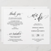 Papier Nous le faisons, Noir, Foldable Mariage Ceremony P (Devant / Derrière)