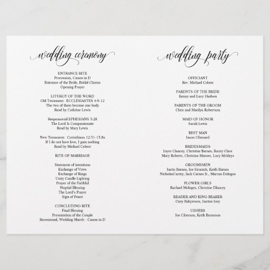 Papier Nous le faisons, Noir, Foldable Mariage Ceremony P (Dos)