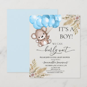 Papier Nous pouvons à peine attendre la Baby Shower Teddy
