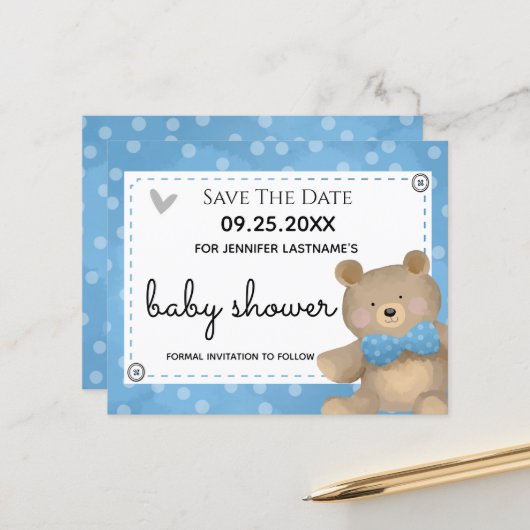 Papier Nous pouvons accélérer le Baby shower d'attente En (Devant/Arrière en situation)