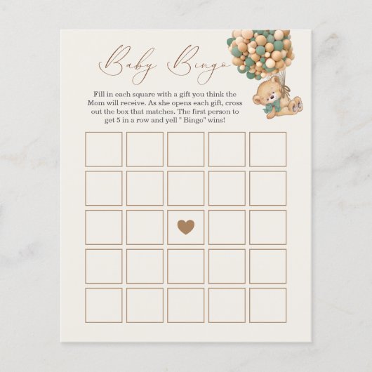 Papier Nous Pouvons Attendre Baby shower Bingo Jeu (Devant)