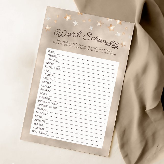 Papier Nous Pouvons Attendre Neutre Mot Jeu Scramble (Créateur téléchargé)