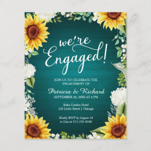 Papier Nous sommes fiancés Invitation de fête de fiançail
