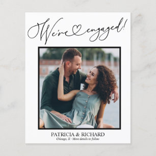 Papier Nous sommes fiancés Photo d'annonce de fiançailles