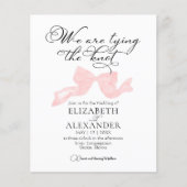 Papier Nous Tient Le noeud | Mariage budgétaire Pink Bow (Devant)