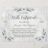 Papier Nouveau certificat de naissance commémoratif Empre (Devant)