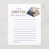 Papier Nouveau Chapitre Commencer Lavender Story Baby sho (Dos)