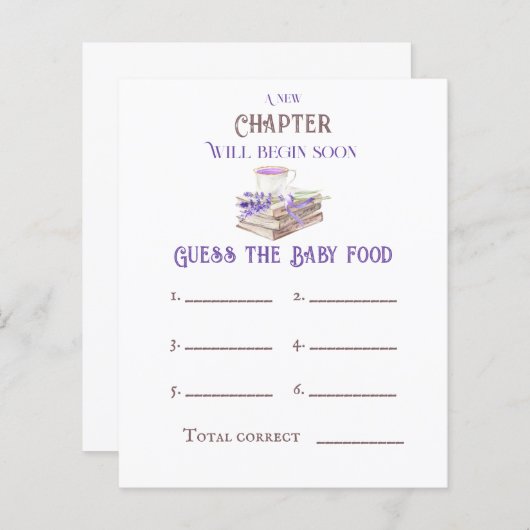 Papier Nouveau Chapitre Commencer Livre Guess Baby shower (Devant / Derrière)