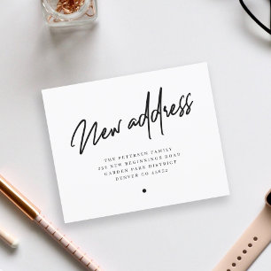 Papier Nouvelle adresse annonce de déménagement moderne b