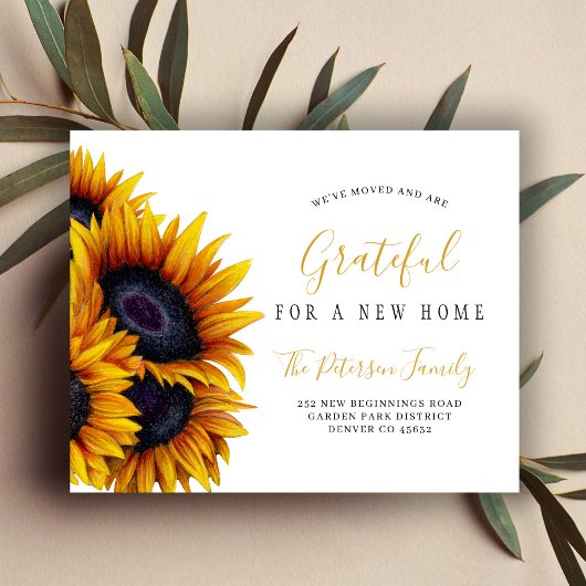 Papier Nouvelle adresse Budget annonce de déménagement to