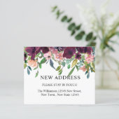 Papier Nouvelle adresse budgétaire | Aquarelle Floral & V (Debout devant)