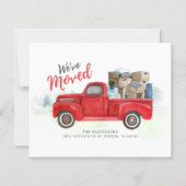 Papier Nouvelle adresse Moderne Cute Truck Moving Faire-p (Devant)