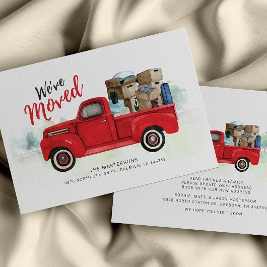 Papier Nouvelle adresse Moderne Cute Truck Moving Faire-p