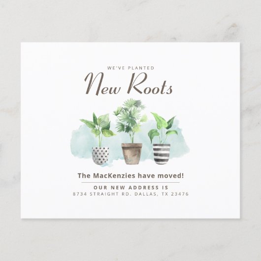 Papier Nouvelle adresse que nous avons déplacée Faire-par (Devant)