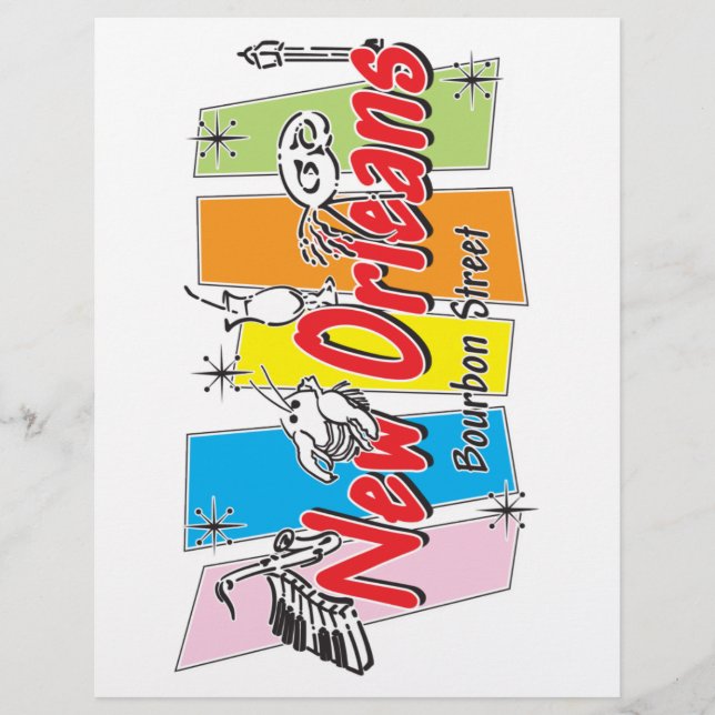 Papier Nouvelle Orléans Retro Look (Devant)