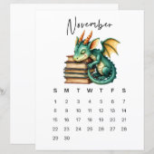 Papier November Baby Dragon Art Print Whimsical Fantasy  (Devant / Derrière)
