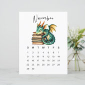 Papier November Baby Dragon Art Print Whimsical Fantasy  (Debout devant)