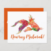 Papier nowruz moubarak aquarelle (Devant / Derrière)