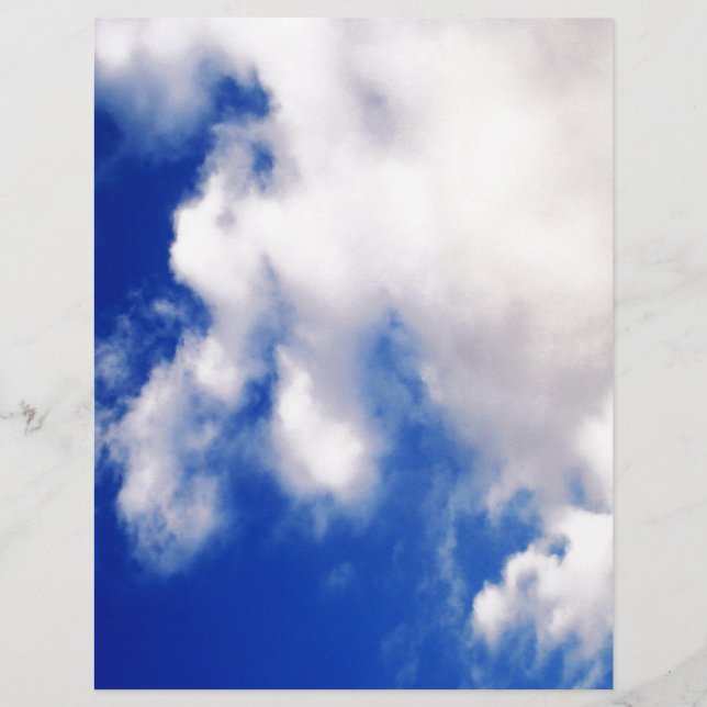 Papier Nuages et ciel bleu (Devant)