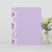 Papier Nuances de Violet Floral Retro Motif Abstrait (Debout devant)