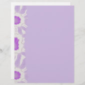 Papier Nuances de Violet Floral Retro Motif Abstrait (Devant / Derrière)