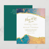 Papier Nuestra Boda AGATE Gold Mariage espagnol INVITE (Devant / Derrière)