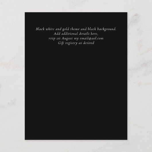 Papier Nuestra Boda AGATE Gold Mariage espagnol INVITE (Dos)