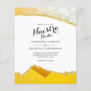 Papier Nuestra Boda AGATE Gold Mariage espagnol INVITE