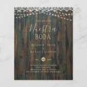 PAPIER NUESTRA BODA BUDGET LUMIÈRES RUSTIQUES LACE INVITA (Devant)