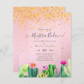 Papier Nuestra Boda CACTI Fiesta Mariage espagnol INVITE (Devant / Derrière)
