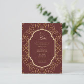 Papier Nuestra Boda Gold Frame Mariage espagnol INVITE (Debout devant)