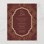 Papier Nuestra Boda Gold Frame Mariage espagnol INVITE (Devant)
