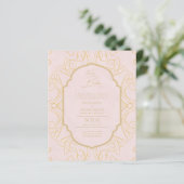 Papier Nuestra Boda Gold Frame Mariage espagnol INVITE (Debout devant)