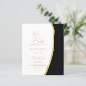 Papier Nuestra Boda Gold Texte AGATE Mariage INVITE (Debout devant)