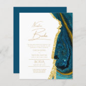 Papier Nuestra Boda Gold Texte AGATE Mariage INVITE (Devant / Derrière)