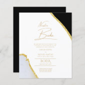 Papier Nuestra Boda Gold Texte AGATE Mariage INVITE (Devant / Derrière)