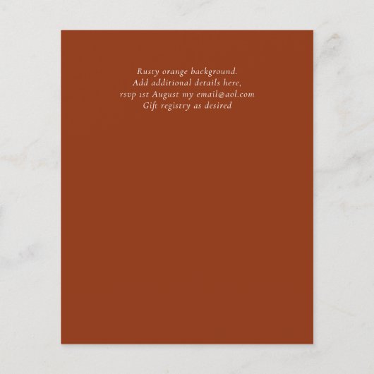 Papier Nuestra Boda Gold Texte AGATE Mariage INVITE (Dos)